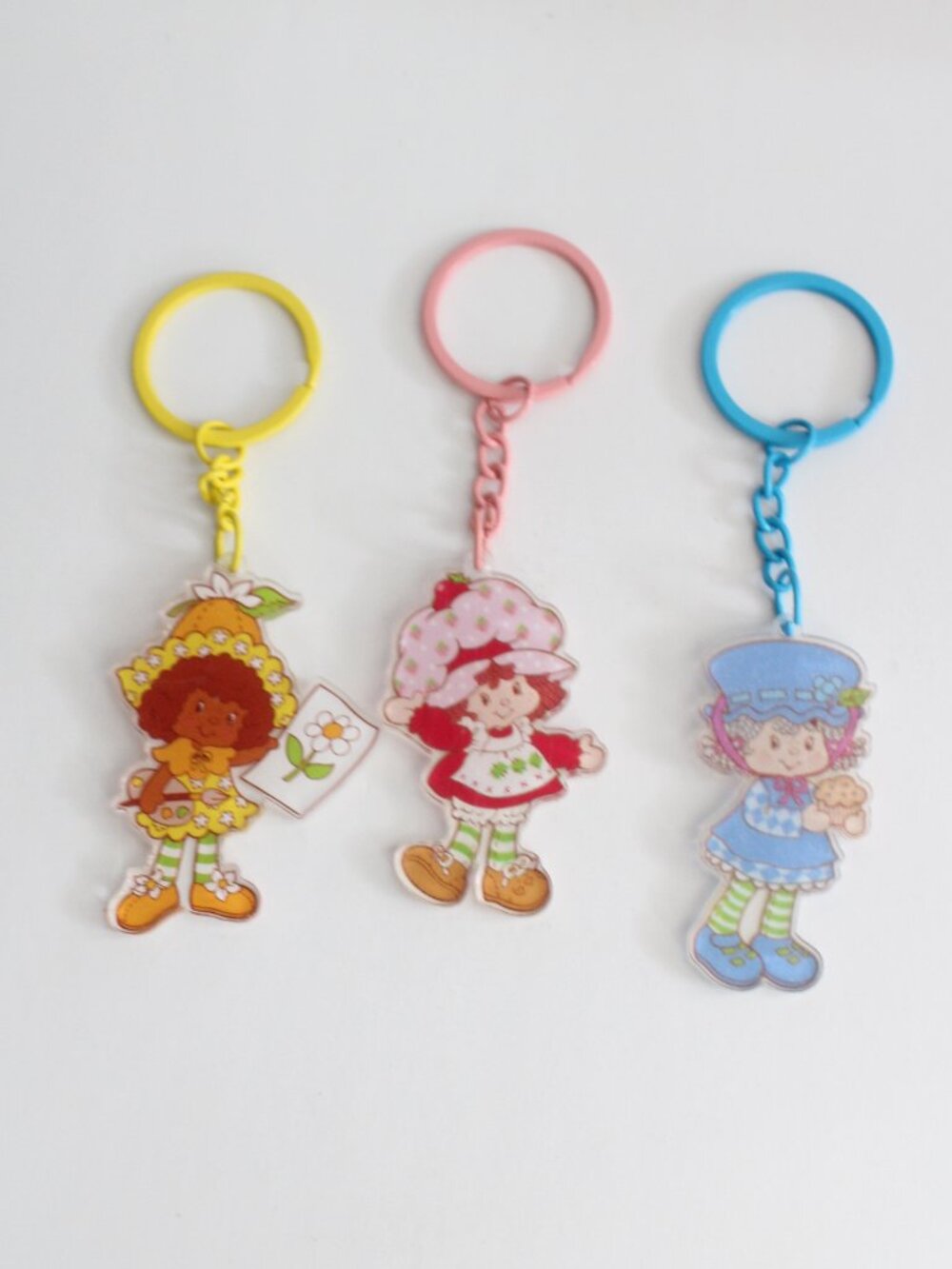 Strawberry Shortcake Lot of 3 Acrylic Keychains